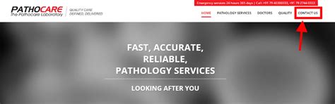 Steps to book lab visit appointment from The Pathocare Laboratory