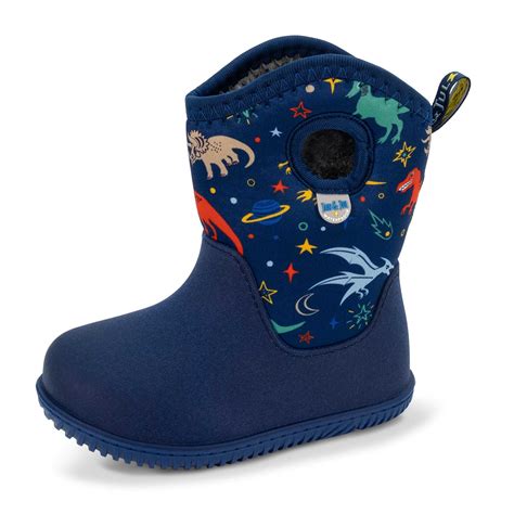 JAN & JUL Kid Boys Waterproof Boots Fall & Winter (Space Dinos, Size 10 ...