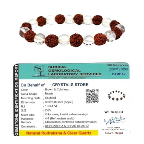 Buy Orgonite Shop Clear Quartz Crystal and Rudraksha Bracelet - Sphatik ...