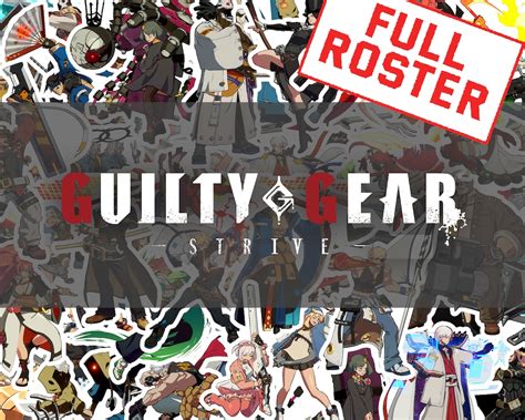 Guilty Gear Strive FULL ROSTER Stickers - Etsy