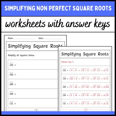 Image result for Simplifying Non-Perfect Roots