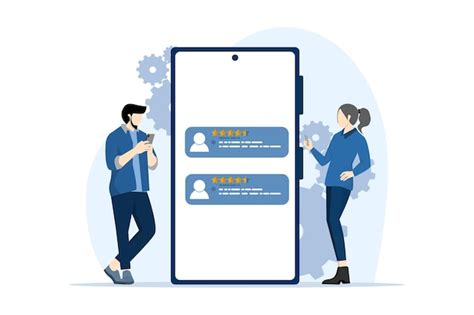 Ilustração vetorial sobre o conceito de avaliação de revisão do cliente ...