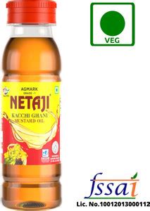 Netaji Kacchi Ghani Pungent Pure Mustard Oil Pure 100 Ml Bottle Box (28 ...