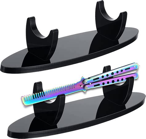 Buy Butterfly Knife Display Stand Acrylic Desktop Butterfly Knife Stand ...