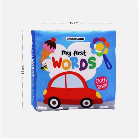 Buy Dreamland My First Cloth Book First Words with Squeaker and Crinkle ...