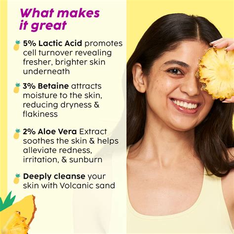 Buy Plix Pineapple 5% Lactic Acid Body Wash Exfoliates Dry, Rough ...