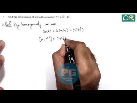 Solved Example-4 on Units and Dimensions Video Lecture - Crash Course ...