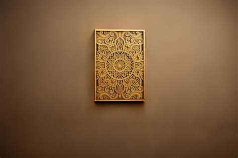 Kufi Studio Opulent Oasis 3D Wooden Wall Art Panel, 3D Laser Cut ...
