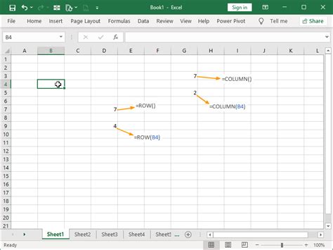 Row Column Function Excel 的图像结果