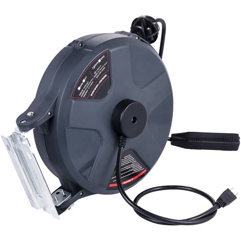 VEVOR Retractable Extension Cord Reel 50+3.2FT, 16/3 SJT Power Cord ...