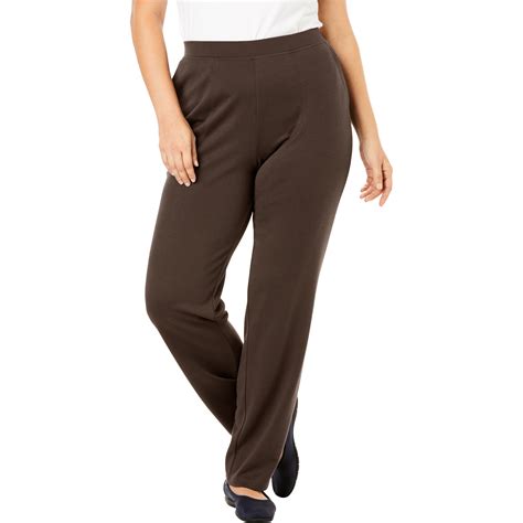 Woman Within Plus Size Tall Straight Leg Ponte Knit Pant - Walmart.com