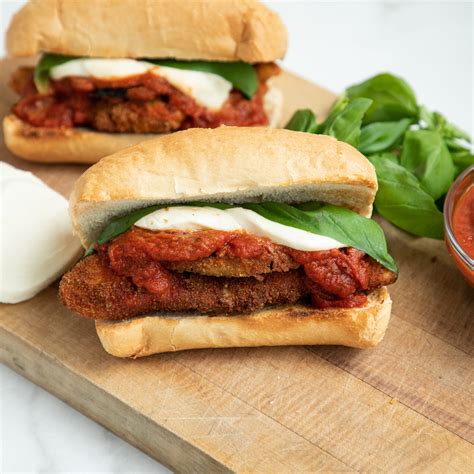 Fried Eggplant & Chicken Parmesan Sandwich • Turano Baking Co