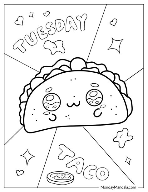 29 Taco Coloring Pages (Free PDF Printables)