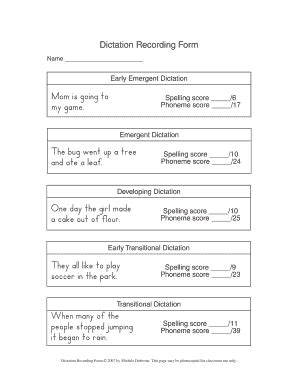 Fillable Online Dictation Recording Form - Pioneer Valley Books Fax ...