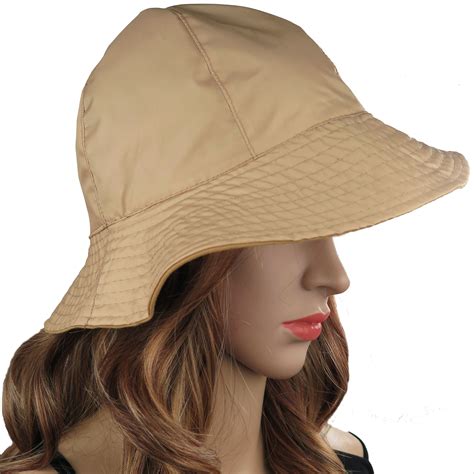 Womens Rain Hat 2-in-1 Reversible Cloche Bucket Hat - Walmart.com