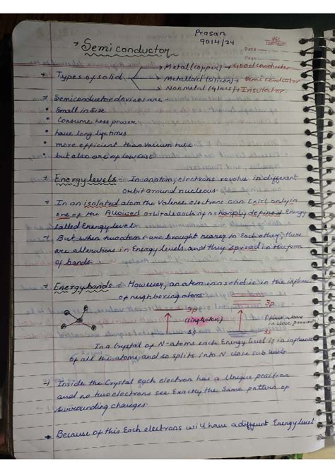 1000012358 - Unit 1 Semiconductor Notes: Energy Levels & Types - Studocu