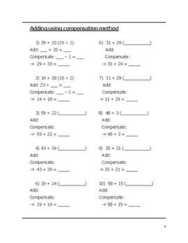 Image result for Using Compensation in Math Grade 7