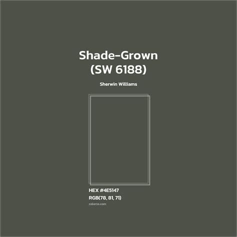 Sherwin Williams Shade-Grown (SW 6188) Paint - color codes, matching ...