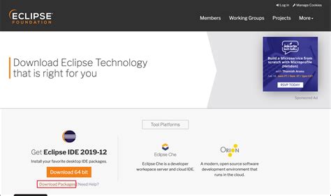Installer Eclipse Java 的图像结果