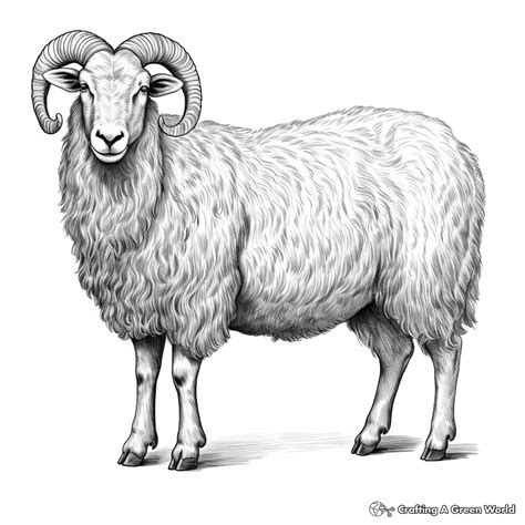 Realistic Sheep Coloring Pages - Free & Printable!