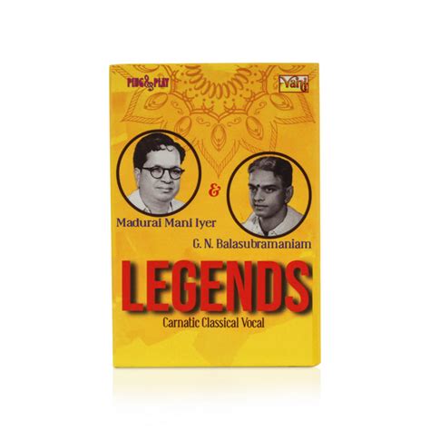 Legends Carnatic Classical Vocal USB Music Stick | Mani Iye,G.N.Balasu