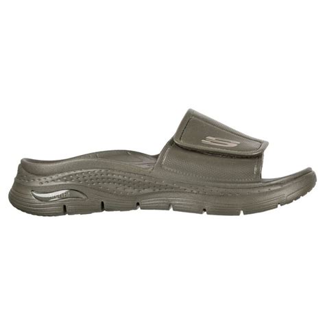 Buy SKECHERS Arch Fit Olive Sliders Online