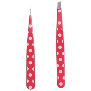 SSTech 2Pcs Dot Stainless Steel Hair Removal Eyebrow Tweezers Makeup ...
