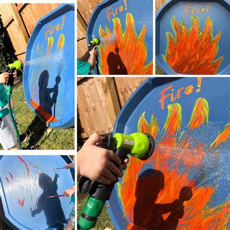 Fireman tuff tray activity | Preschool art activities, Eyfs activities ...