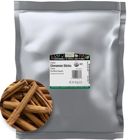 Amazon.com : Frontier Co-op Organic 3" Ceylon Cinnamon Sticks, 1lb ...