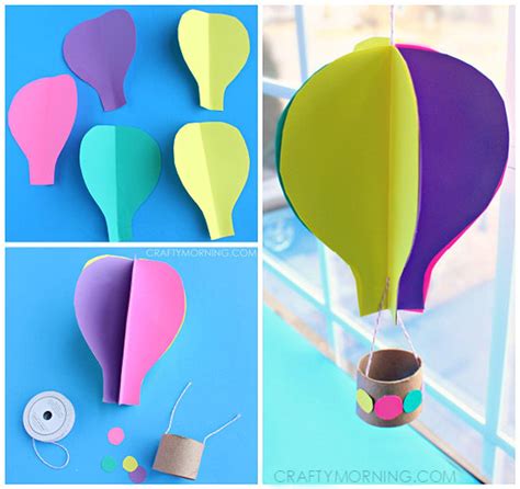 Printable 3D Hot Air Balloon Template