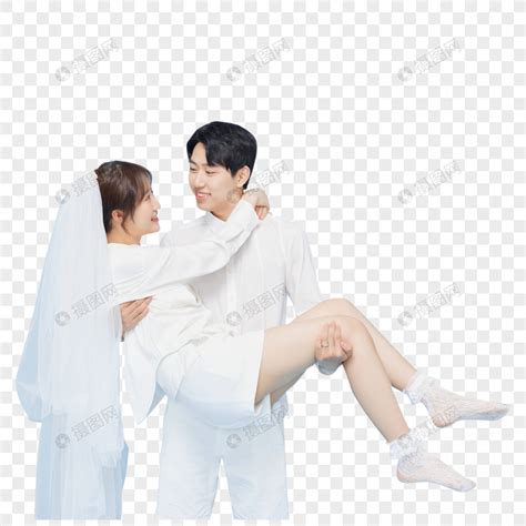 韩系白衣男生公主抱女生元素素材下载-正版素材401954910-摄图网