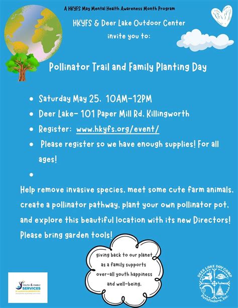 Pollinator Trail and Family Planting Day @ Deer Lake Outdoor Center ...