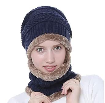 Buy Krystle Unisex Wool Beanie Cap With Muffler (Pack Of 1) (Kry-Hat ...