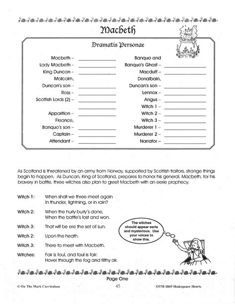 Image result for Macbeth Script