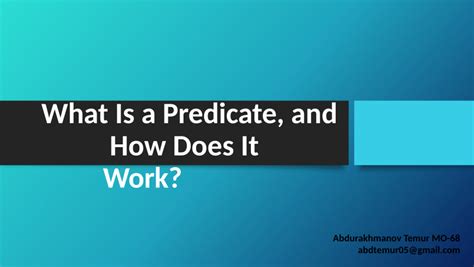 Image result for Predicate Objective