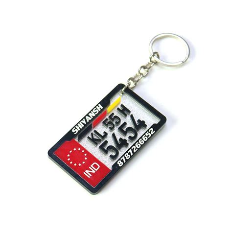 Customized Number Plate Keychain – Orbiz Creativez