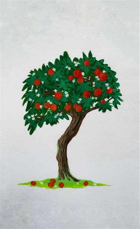 Image result for Simple Apple Tree Drawing