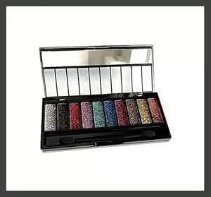 Buy Glitter Eyeshadow Palette, 10 Colors Shimmer Eye Shadow Highly ...