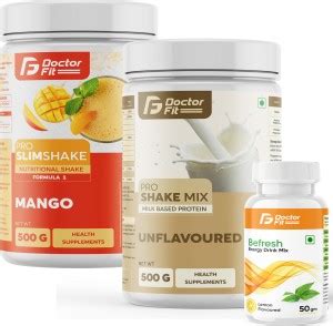 DOCTORFIT Pro Slim Shake F-1 + ShakeMix(Unflavored) for weight loss ...