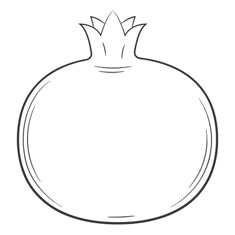 Pomegranate Clipart Black And White
