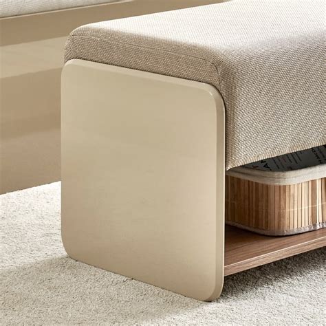 Buy Ivy Fabric Bed Bench - Walnut from Home Centre at just INR 24999.0