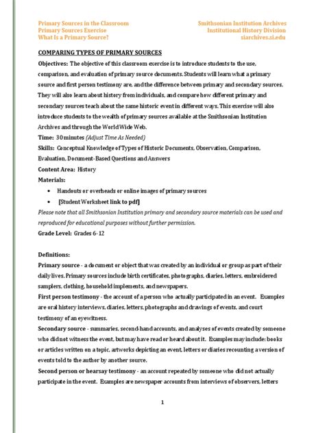 What Is A Primary Source | PDF | Primary Sources | Smithsonian Institution