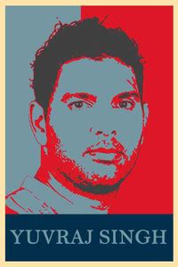 YUVRAJ SINGH Multi Colour Waterproof Vinyl Sticker Poster || can2176 ...