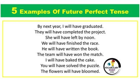Future Perfect Verb Examples 的图像结果