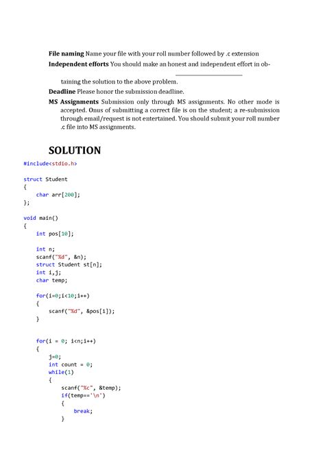 Image result for C Program Solution