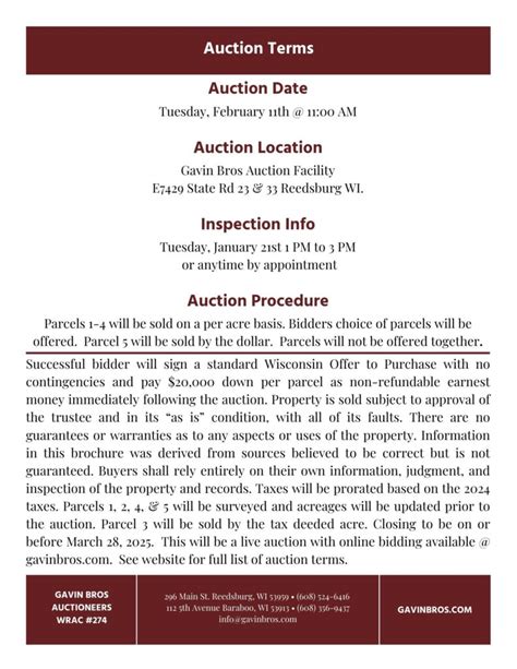 335 +/- Acre Real Estate Auction- Open House - Gavin Bros - Auctioneers ...