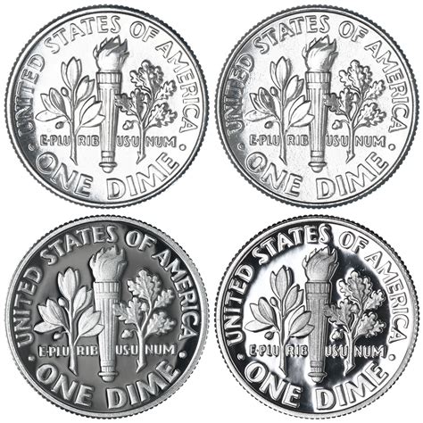 2023 P D S S Roosevelt Dime Year Set Silver & Clad Proof & BU 4 Coin ...