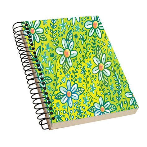 Zuaya Spiral Bound Notebook, Plain Notebook, Size : A5 | Floral Acrylic ...