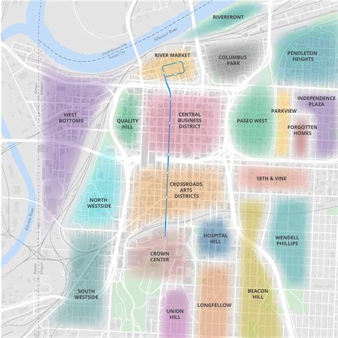 Downtown Kansas City Map Kansas City Neighborhood Map GIS Geography - map of downtown kansas city mo