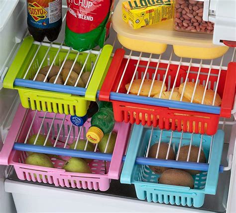 Kuber Industries Fridge Basket | Plastic Storage Basket | Sliding ...